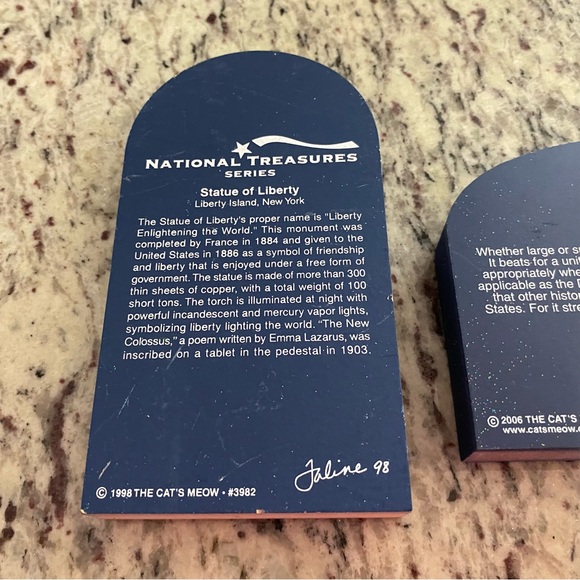 The Cat's Meow Statue of Liberty Fireworks USA wooden shelf decor vintage - Picture 4 of 7